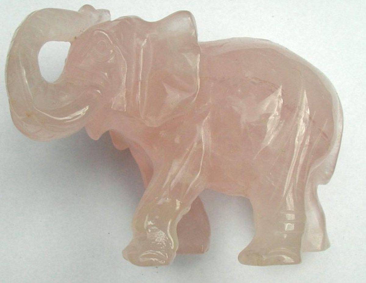 Carved rose quartz