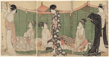 Women Overnight Guests (Triptych)